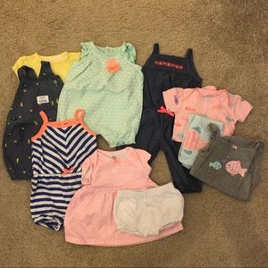 Spring Summer Baby Girls Carter’s Bundle romper